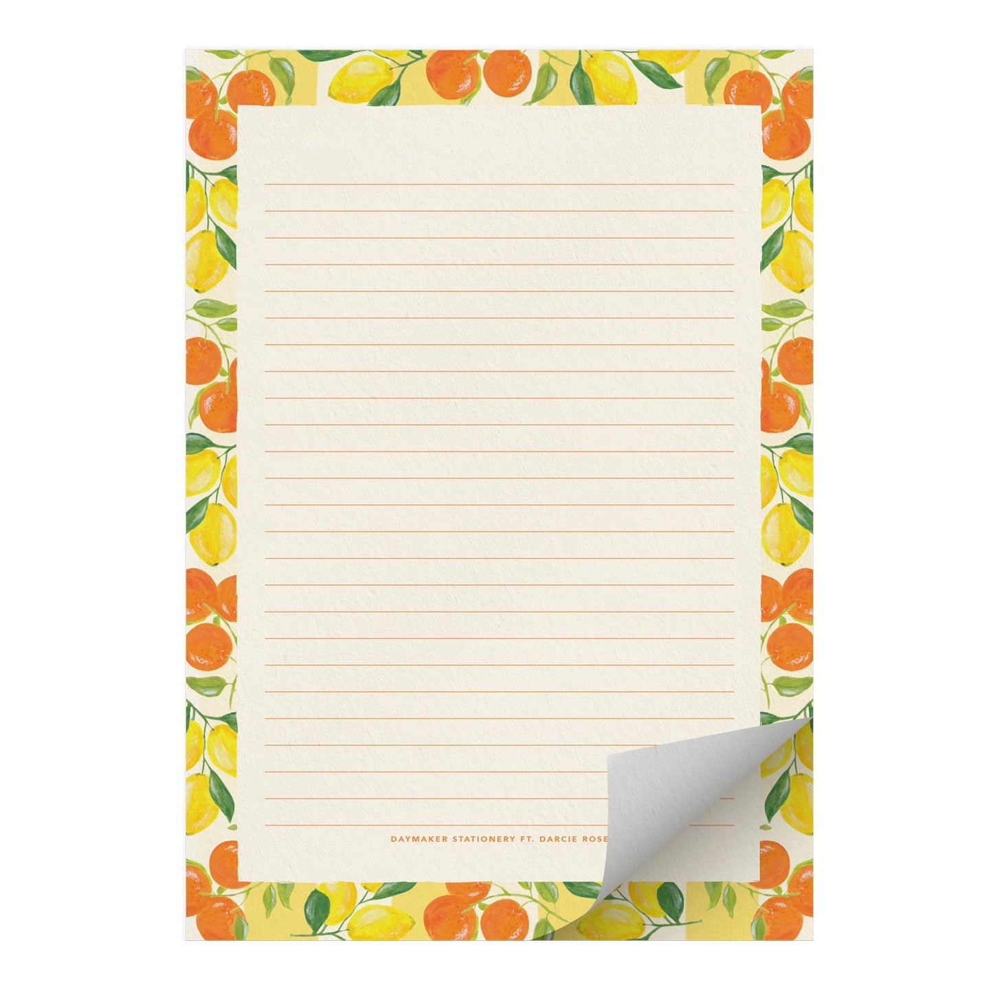 'Citrus Grove' Writing Pad with 50 Tear-Off Leaves