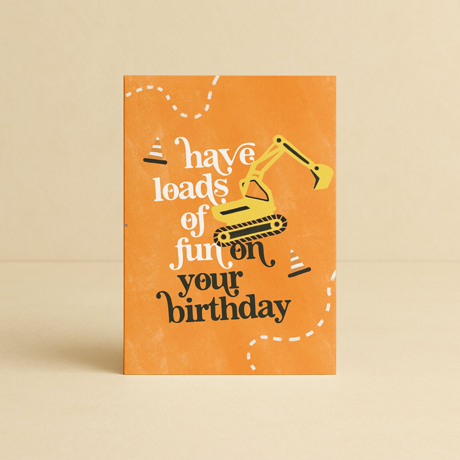'Have Loads of Fun' Diggers Greeting Card