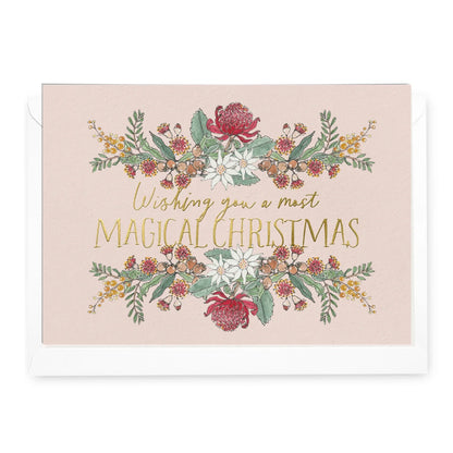 'Have a Magical Christmas' Native Floral Cards (6pk)