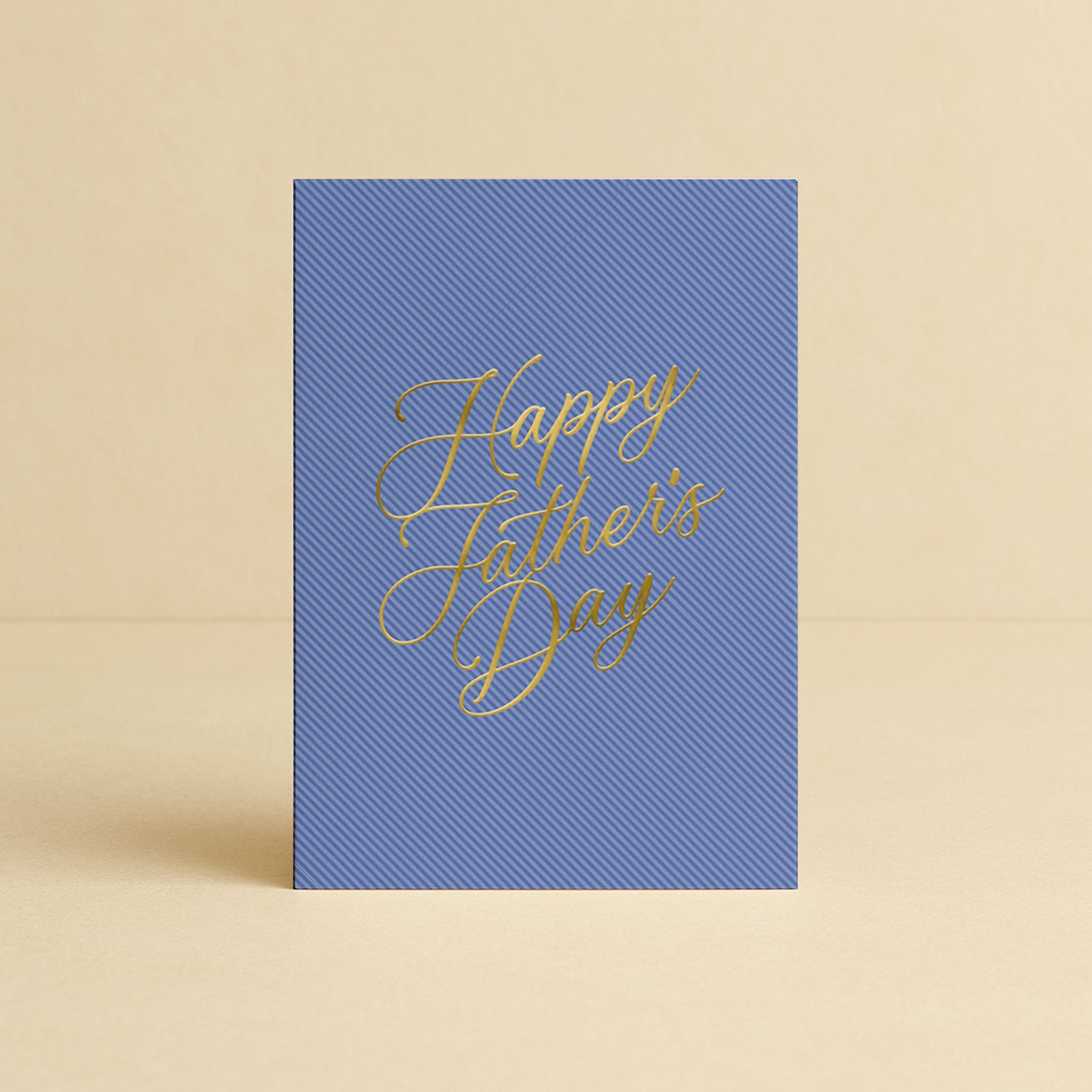 'Happy Father's Day' Navy Pinstripe Greeting Card