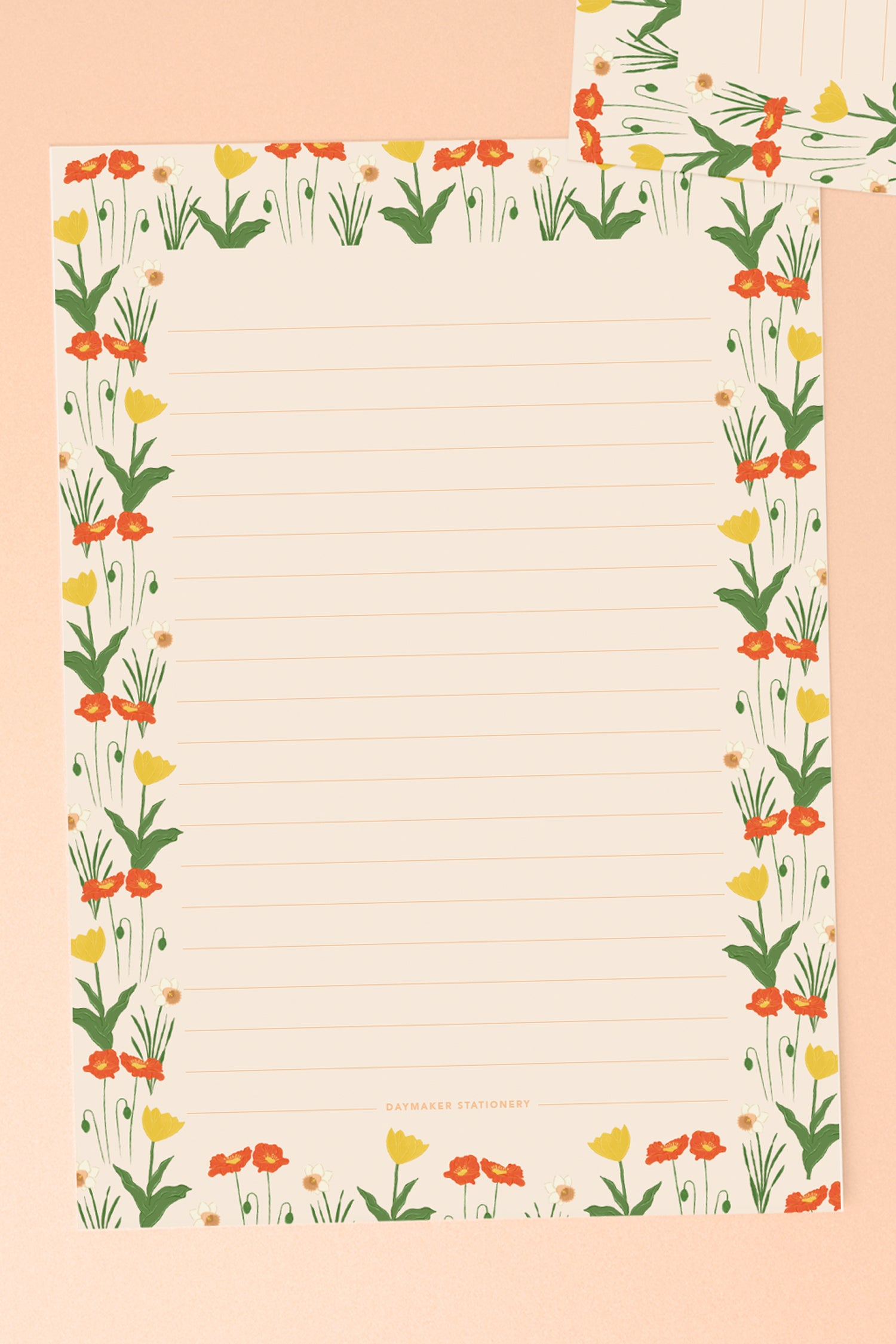 'Jardin' Lined Letter Writing Stationery