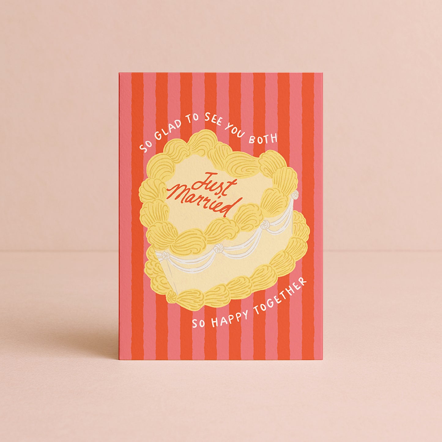 'Just Married' Wedding Cake Card