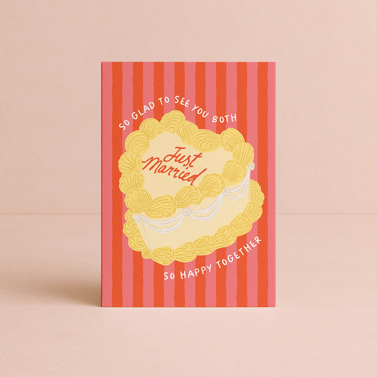 'Just Married' Wedding Cake Card