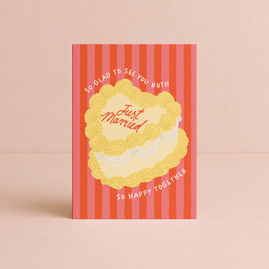'Just Married' Wedding Cake Card