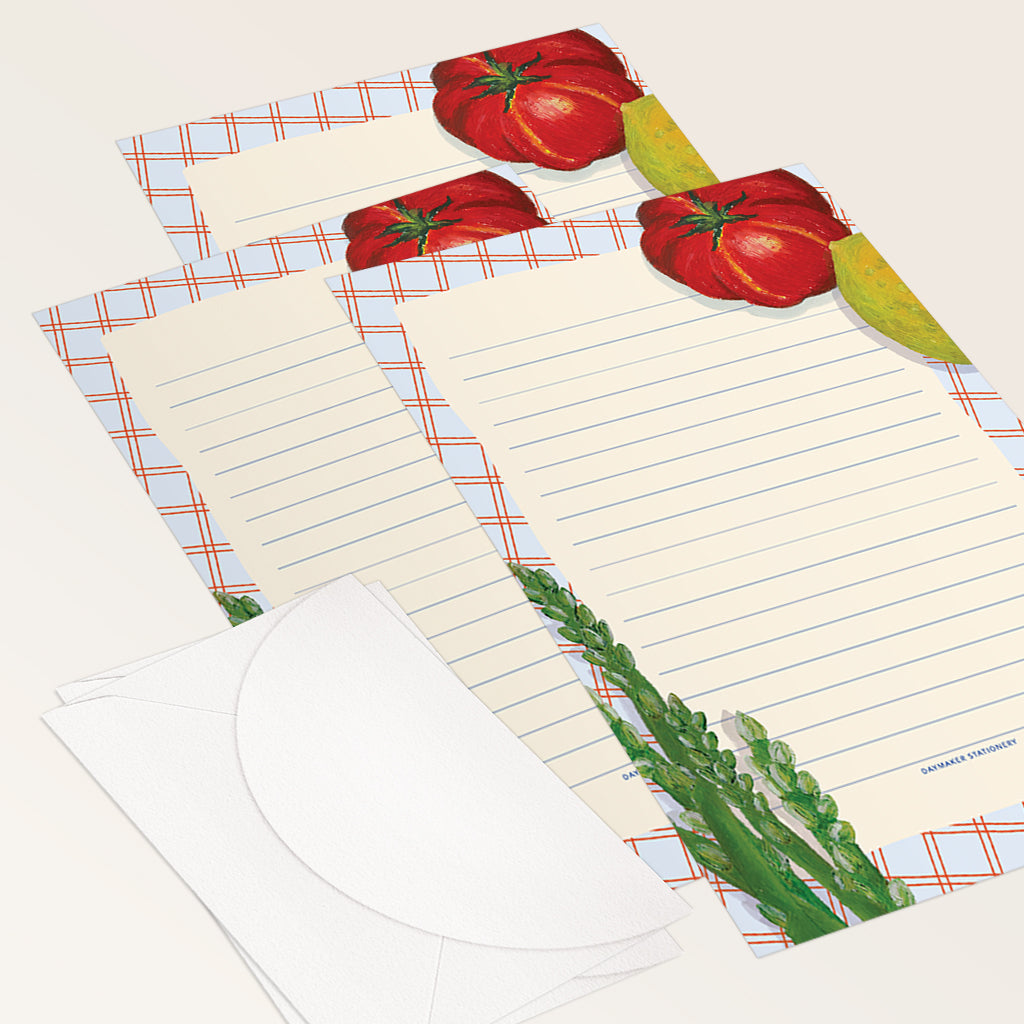 'Kitchen Garden' Lined Letter Writing Stationery Set