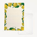 'Lemons' Lined Letter Writing Stationery Set