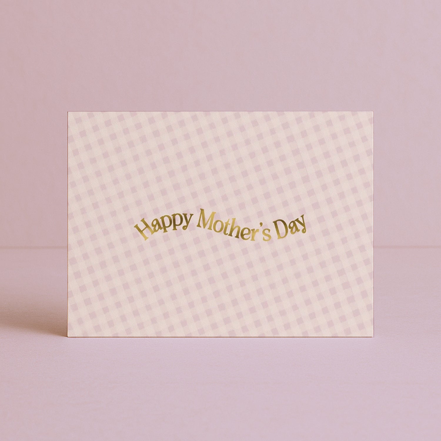 Last Chance - 'Happy Mother's Day' Lilac Gingham Greeting Card