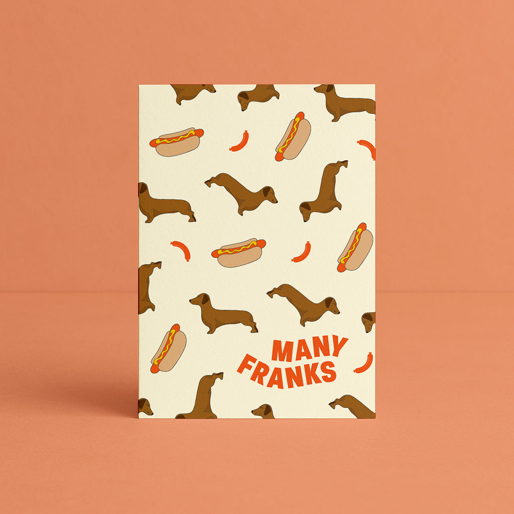 'Many Franks' Dachshund Greeting Card