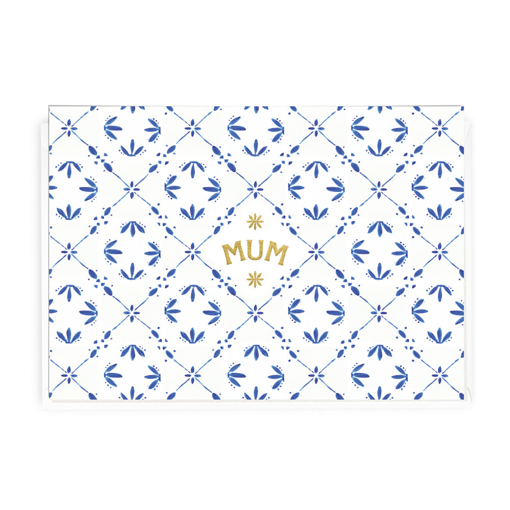 'Mum' Amalfi Tile Greeting Card