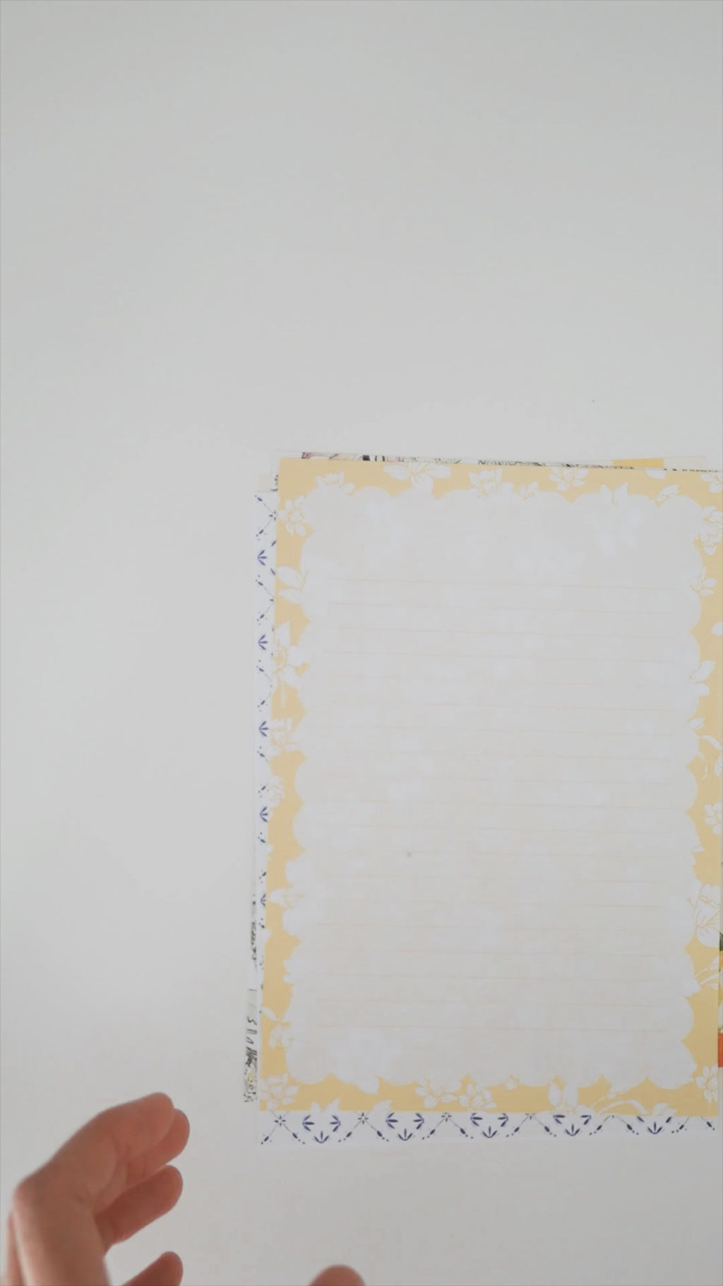 'Lilac Flannel Flowers' Blank Letter Writing Stationery Set