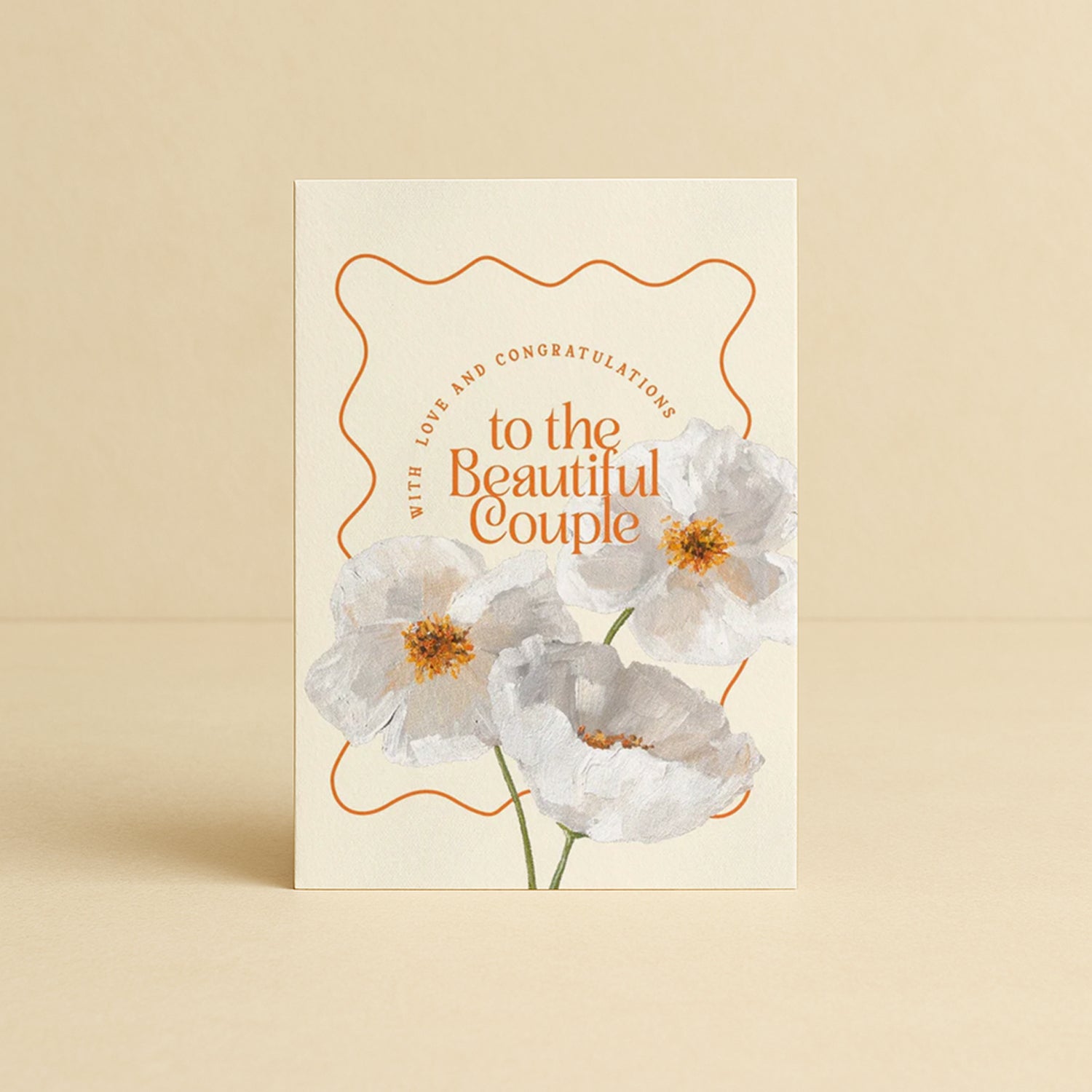 'Beautiful Couple' Poppies Greeting Card