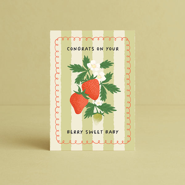 'Berry Sweet Baby' Card