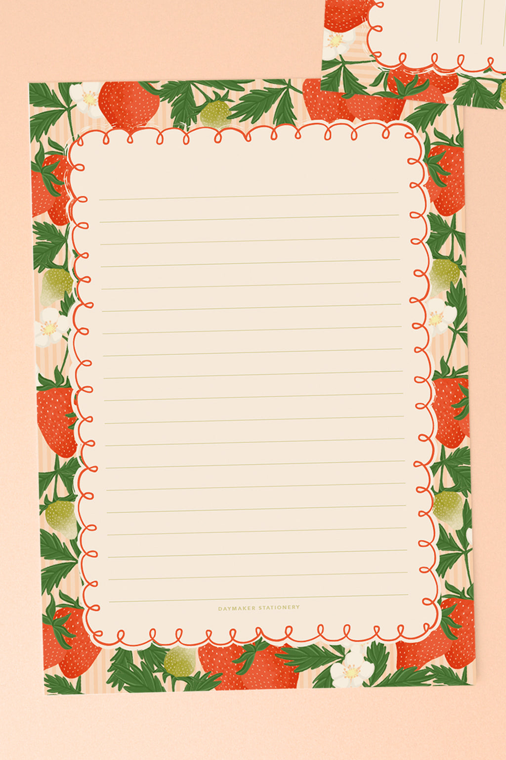 'Fraise' Lined Letter Writing Stationery
