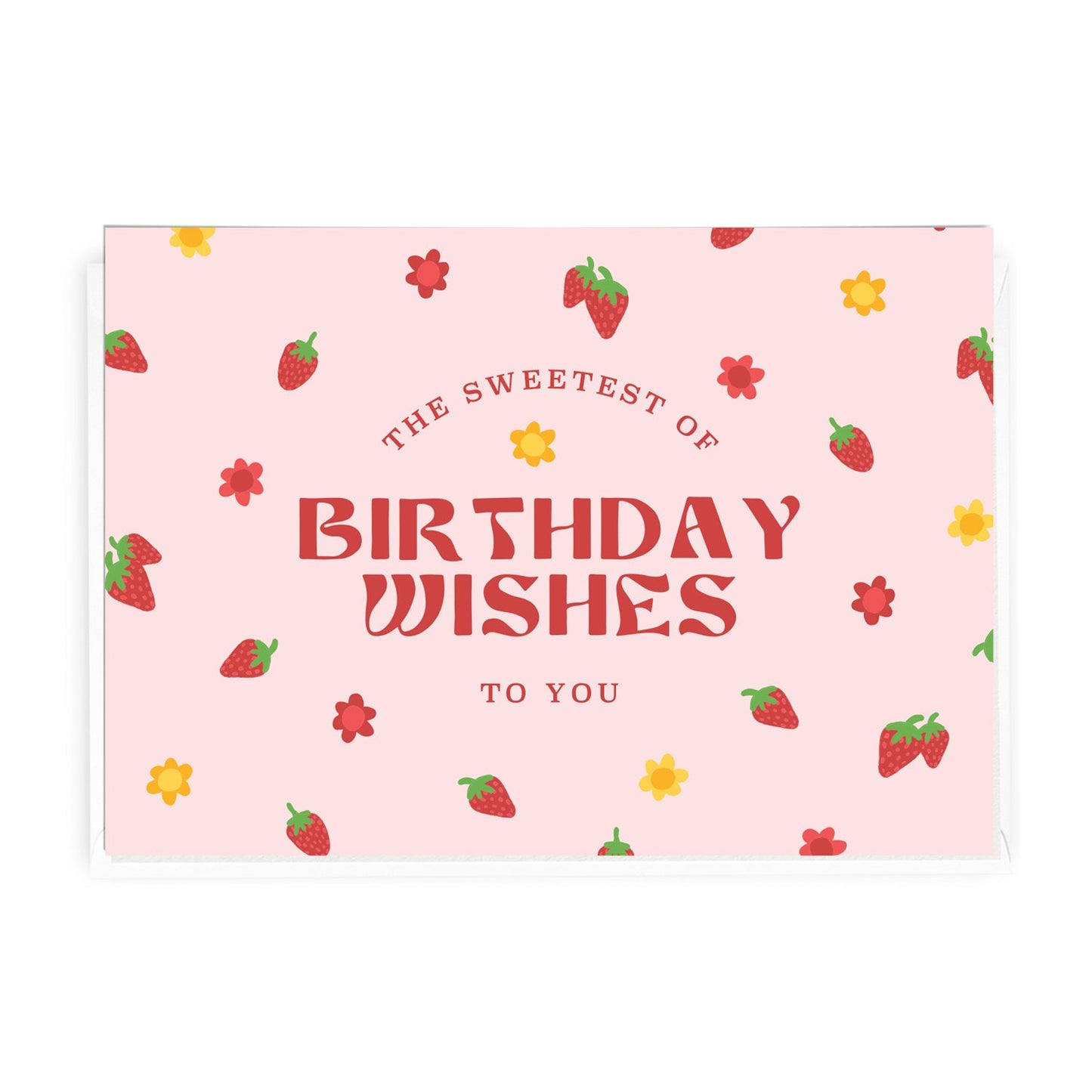 'Sweetest of Birthday Wishes' Pink Greeting Card