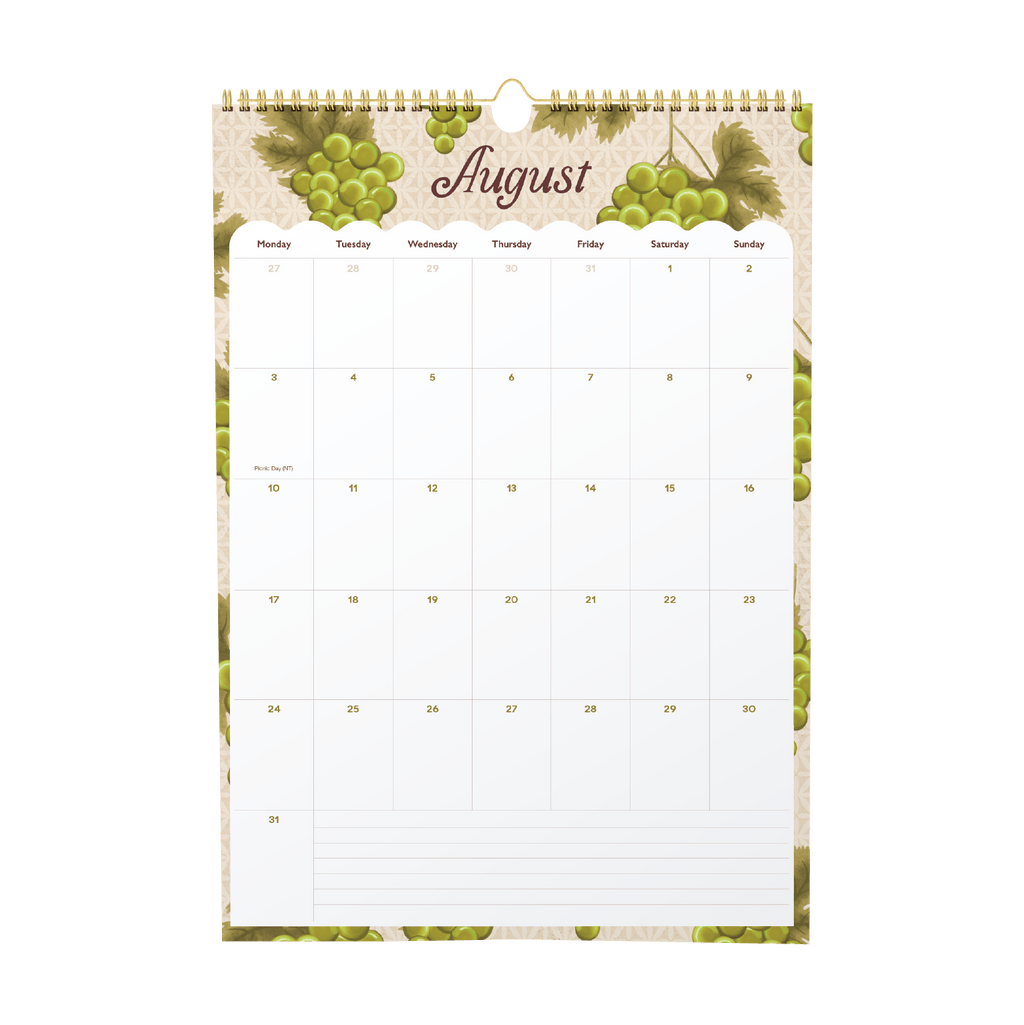 2026 Wall Calendar 'Taste of Tuscany'