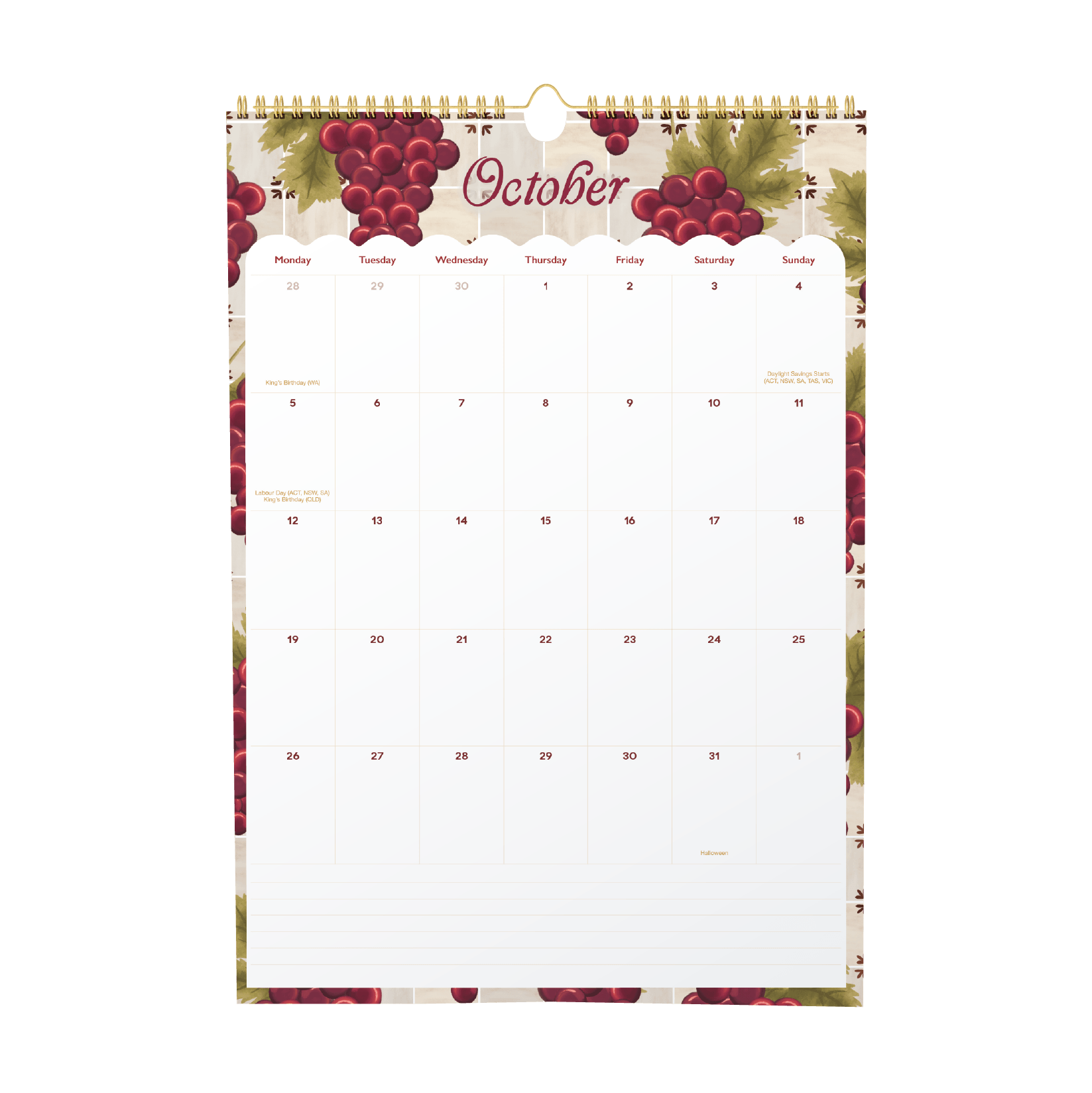 2026 Wall Calendar 'Taste of Tuscany'