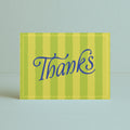 'Thank You' Green Chunky Stripe Card
