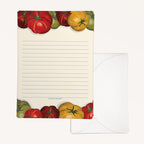 Mixed Pack of 'Fruits & Veg' Lined Letter Writing Stationery