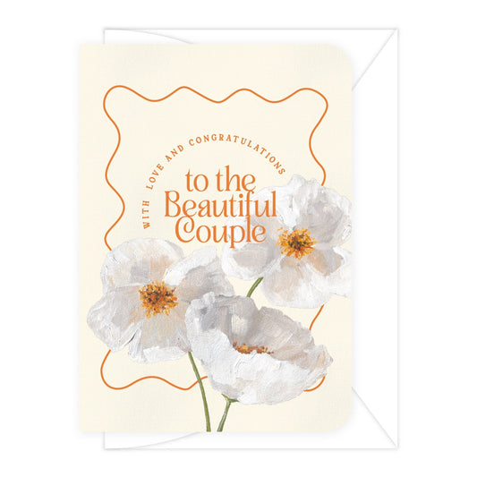 'Beautiful Couple' Poppies Greeting Card