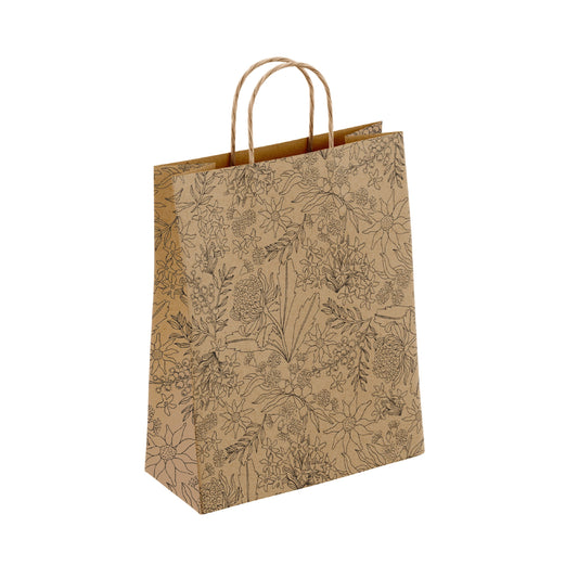 Kraft 'Australian Floral' Gift Bag