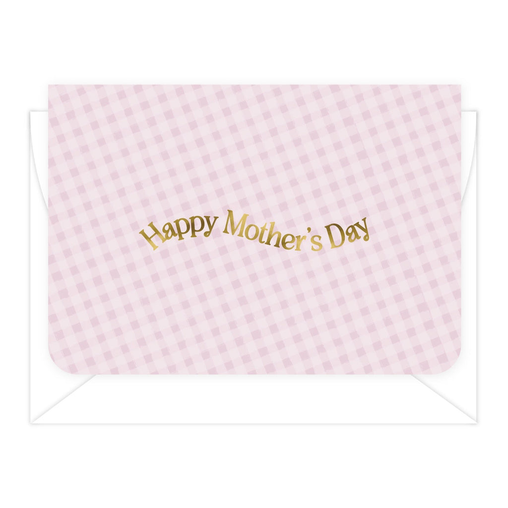 Last Chance - 'Happy Mother's Day' Lilac Gingham Greeting Card