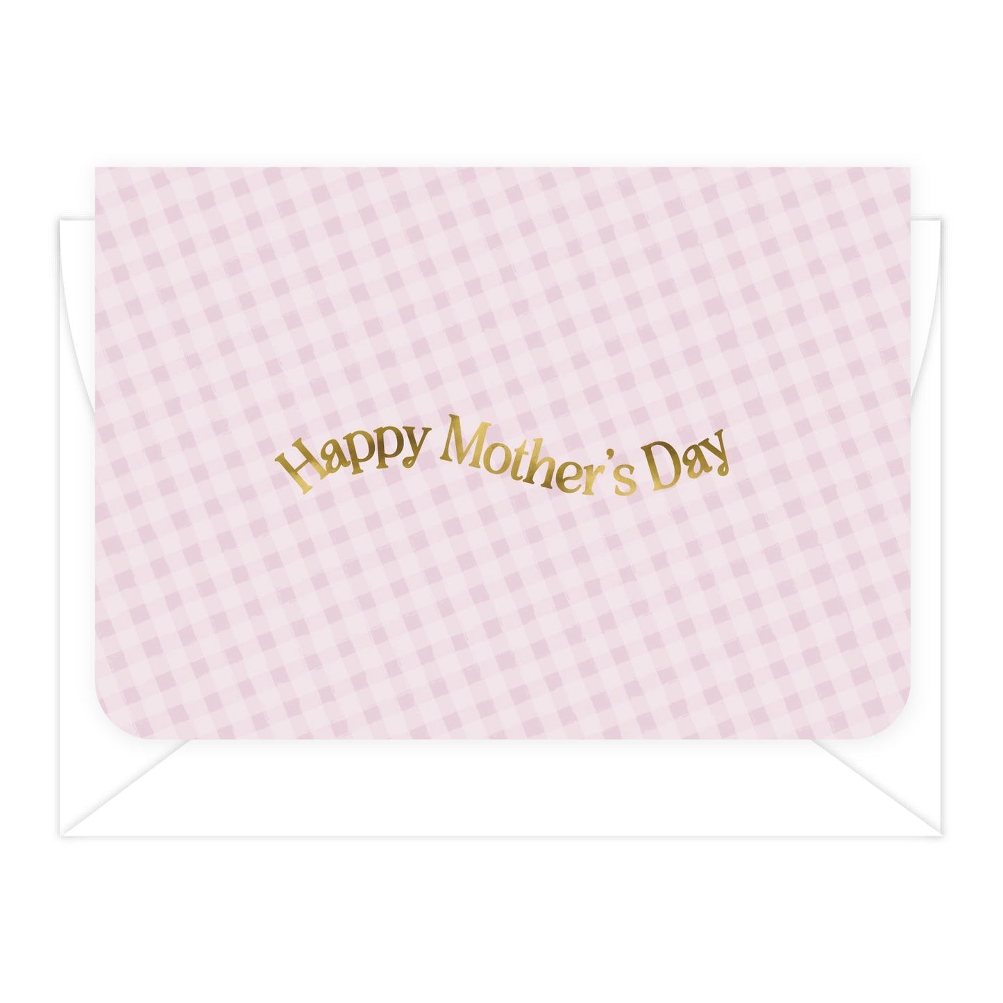 NEW 'Happy Mother's Day' Lilac Gingham Greeting Card