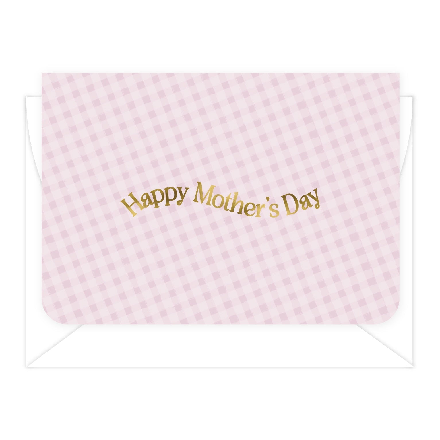 Last Chance - 'Happy Mother's Day' Lilac Gingham Greeting Card