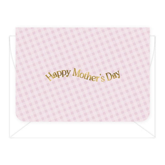 NEW 'Happy Mother's Day' Lilac Gingham Greeting Card