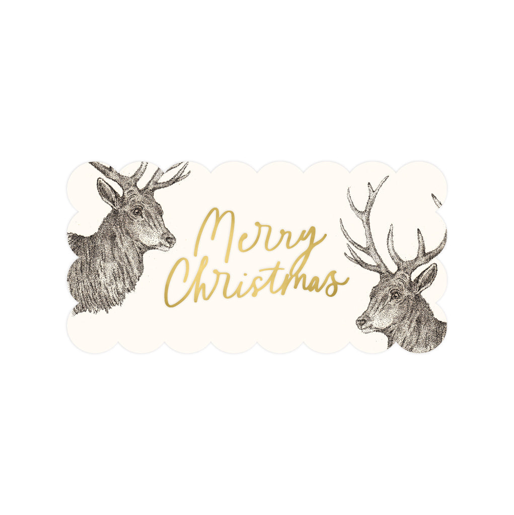 'Merry Christmas' Stag Gift Tag