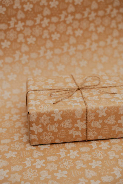 'Christmas Biscuits' Kraft Wrapping Paper Roll