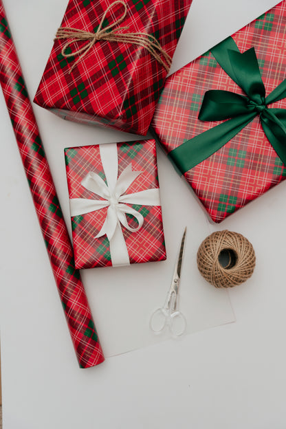 'Christmas Tartan' Wrapping Paper Roll