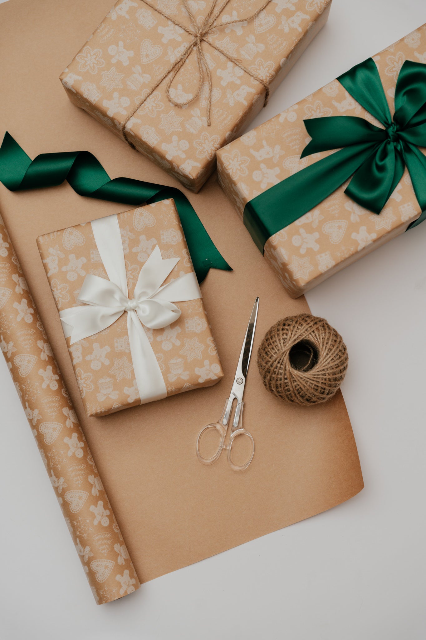 'Christmas Biscuits' Kraft Wrapping Paper Roll