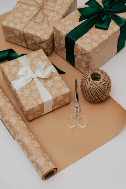 'Christmas Biscuits' Kraft Wrapping Paper Roll