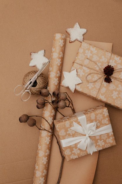 'Christmas Biscuits' Kraft Wrapping Paper Roll