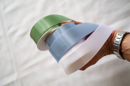 'Sage' Silky Satin Ribbon (15m)