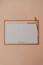 Ochre Composition 'Monthly Plan' A4 Notepad
