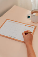 Ochre Composition 'Monthly Plan' A4 Notepad