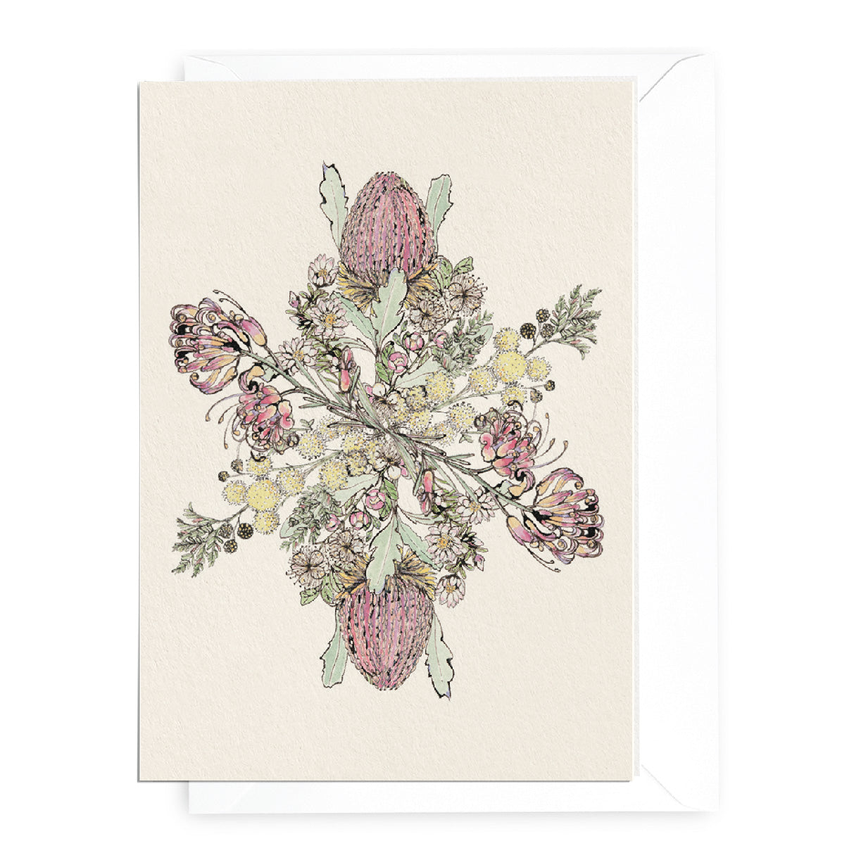 ✧ 'Floriography no.1' Mandala Blank Greeting Card