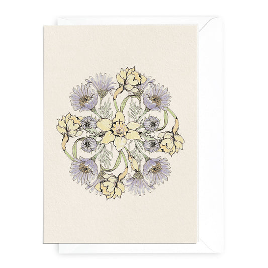 ✧ 'Floriography no.2' Mandala Blank Greeting Card