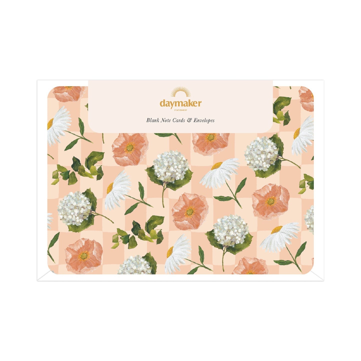 Blank 'Peach Floral' Note Cards & Envelopes (6pk) - Honest Paper - 5061008170435