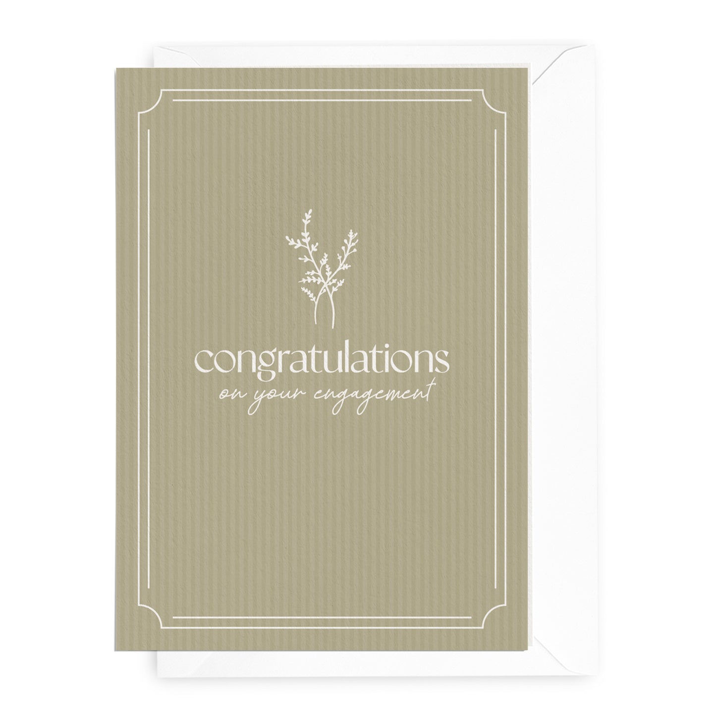 Botanical 'Congratulations on Your Engagement' Greeting Card