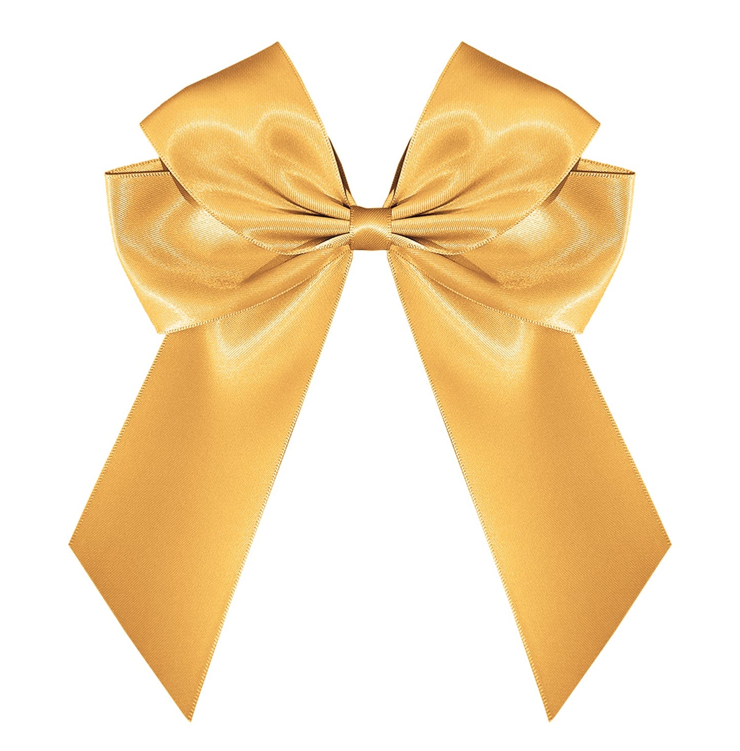 'Amber-Gold' Pre-Made Silky Satin Double Bow