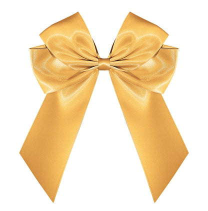 'Amber-Gold' Pre-Made Silky Satin Double Bow