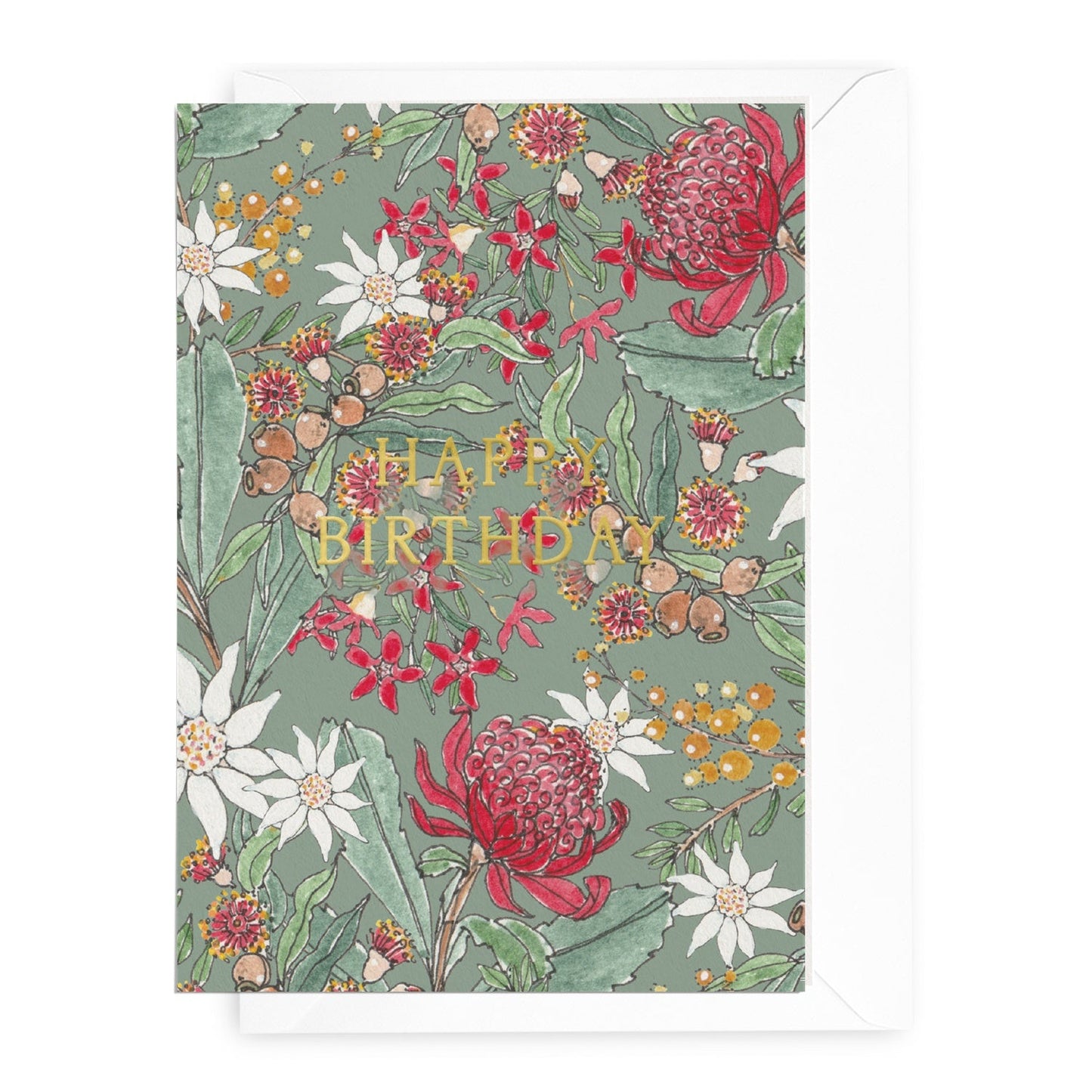 'Happy Birthday' Native Floral Greeting Card