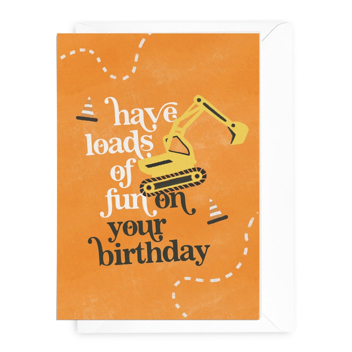 'Have Loads of Fun' Diggers Greeting Card