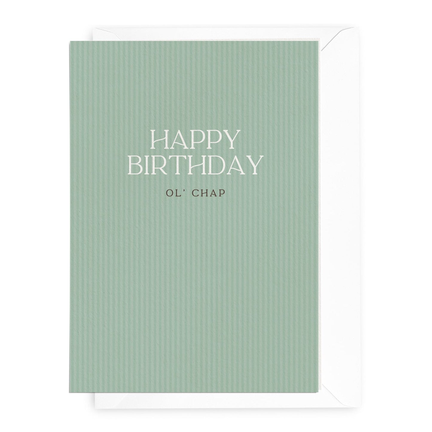 Pinstripe 'Happy Birthday Ol' Chap' Greeting Card