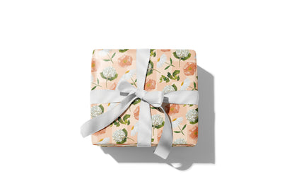 Double-Sided Wrapping Sheets 'Poppies & Hydrangeas'