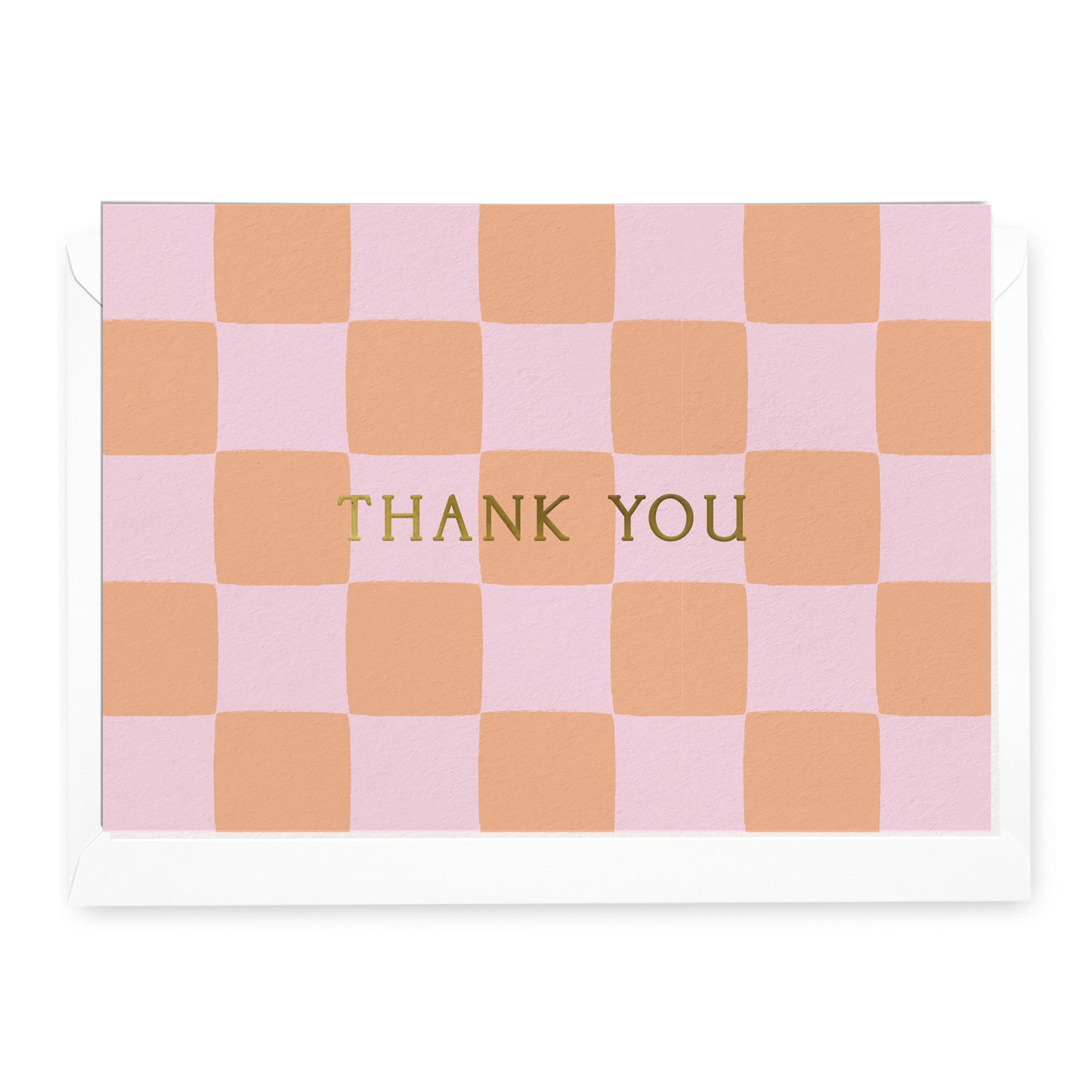 'Thank You' Sherbet Check Greeting Card