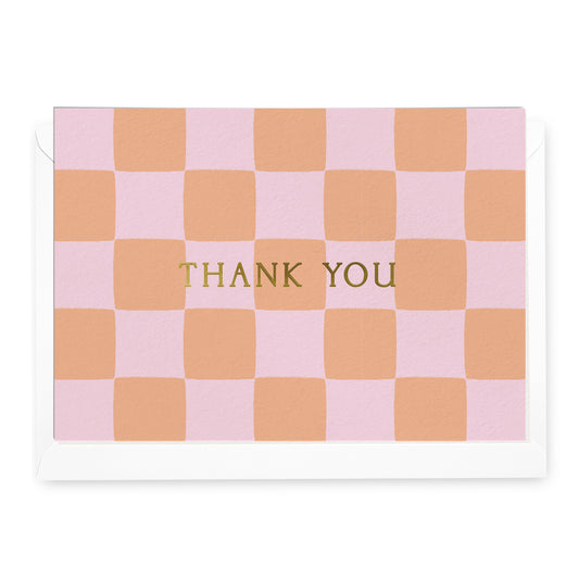 'Thank You' Sherbet Check Greeting Card