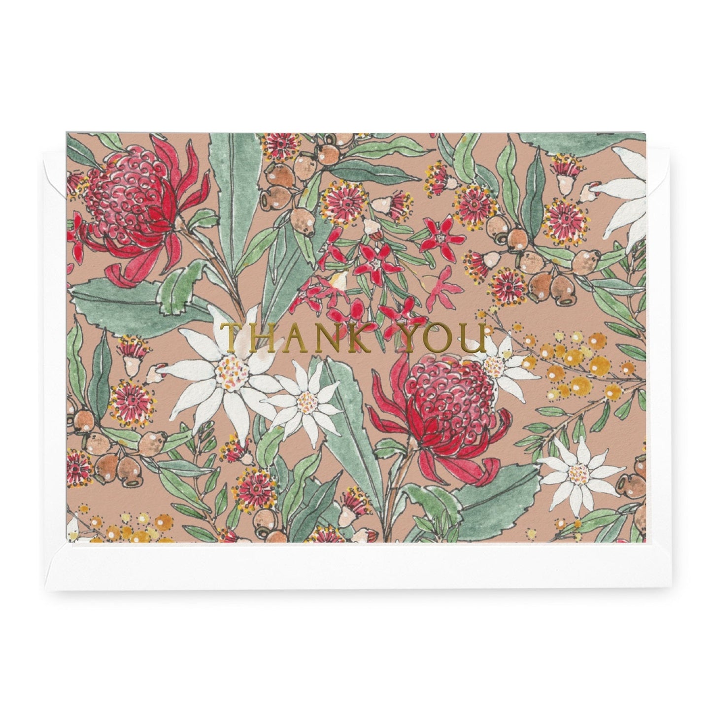 'Thank You' Native Floral Greeting Card